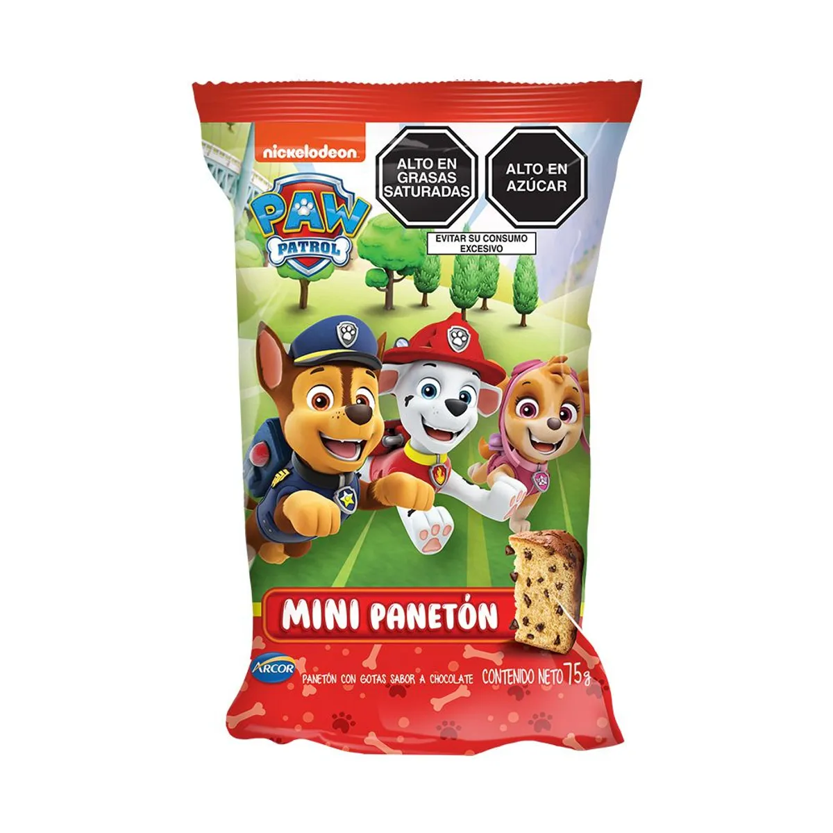 PAW PATROL - Mini Panetón Paw Patrol Bolsa 75 g