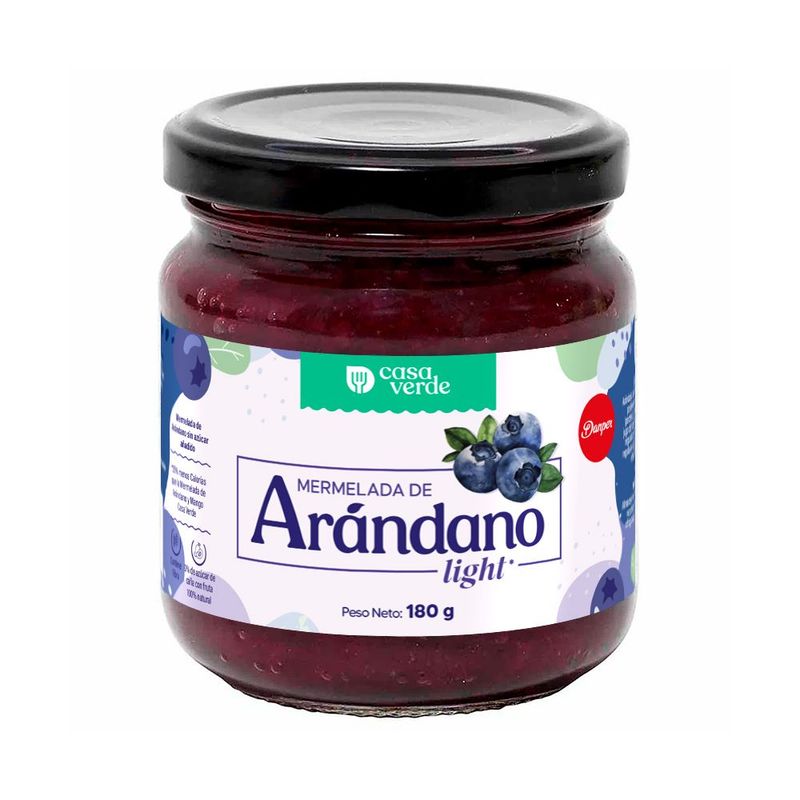 CASA VERDE - Mermelada De Arándano Light Casa Verde 180 g