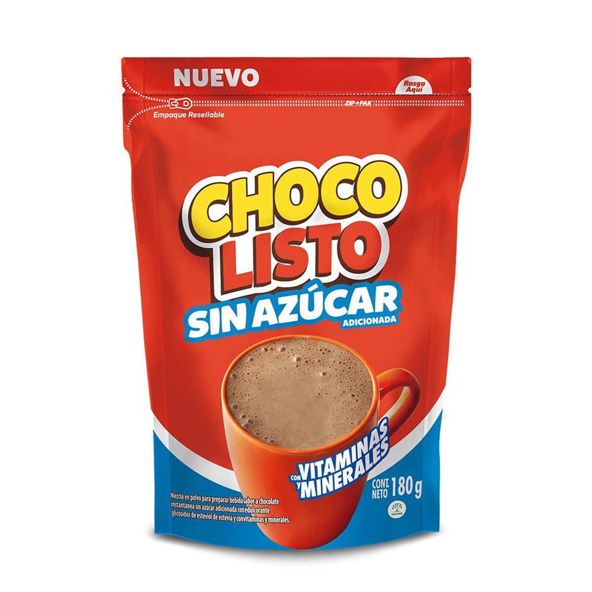CHOCOLISTO - Chocolisto Sin Azúcar Doypack180 g