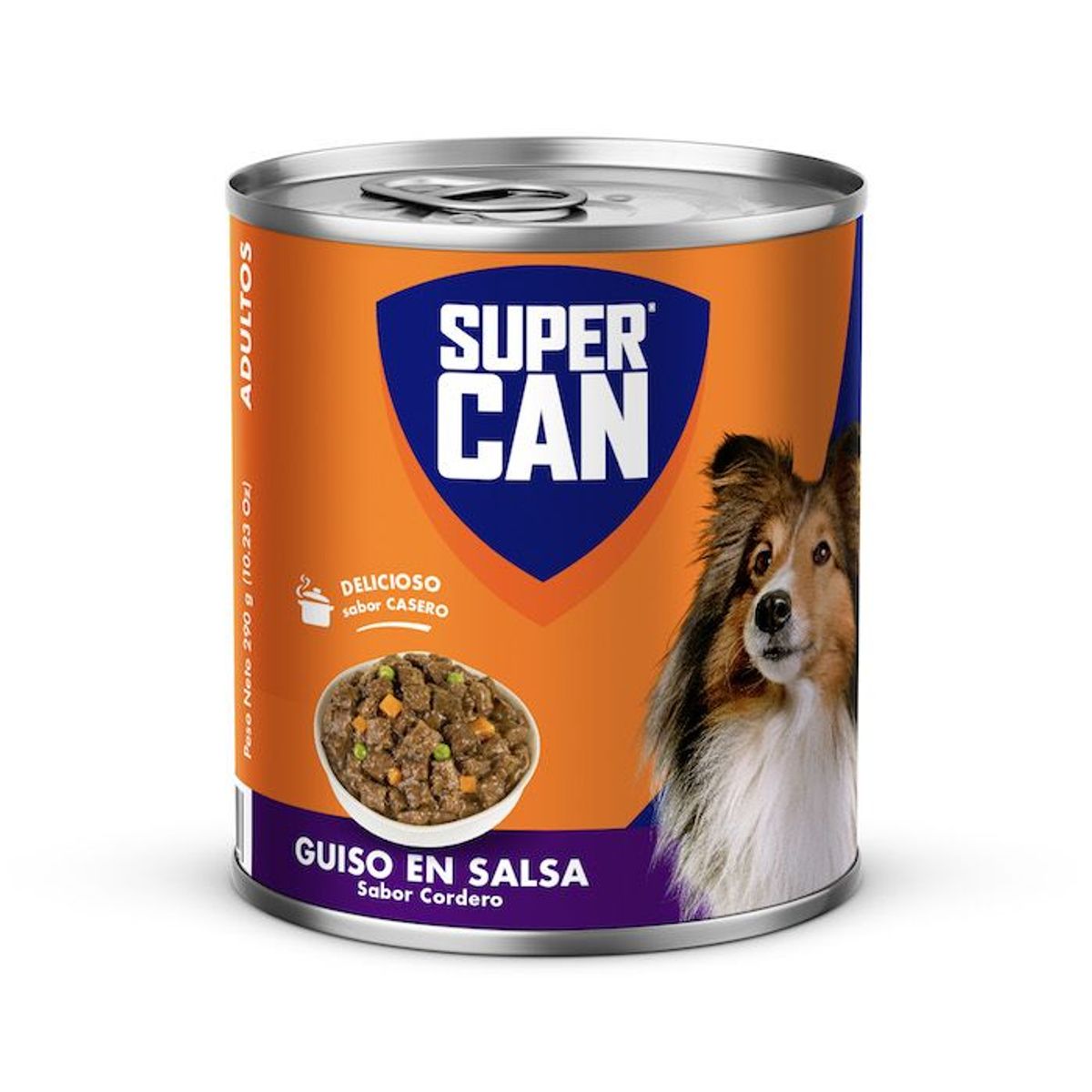 SUPERCAN - Alimento Húmedo Perros Adultos Supercan Guiso Cordero Lata 290 g