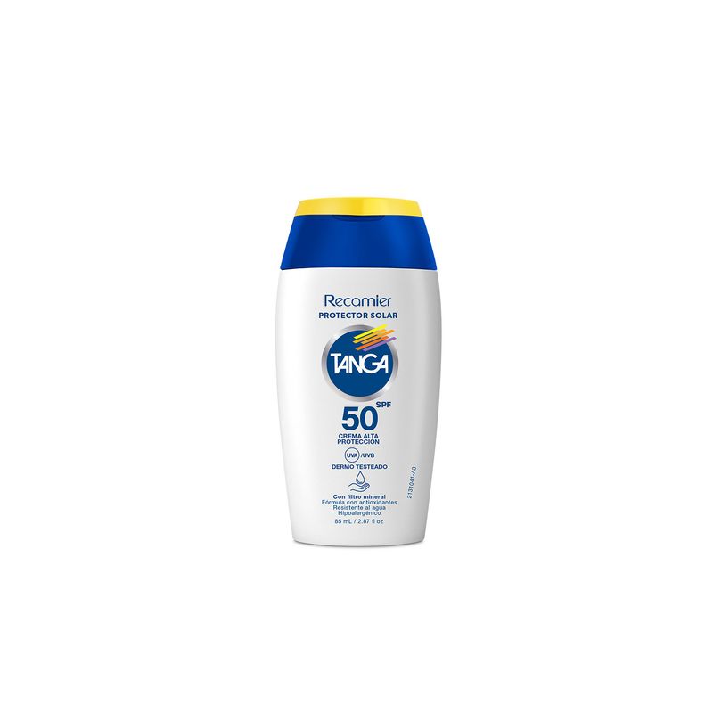 TANGA - Protector Solar Tanga Crema SPF50 Envase 85 mL