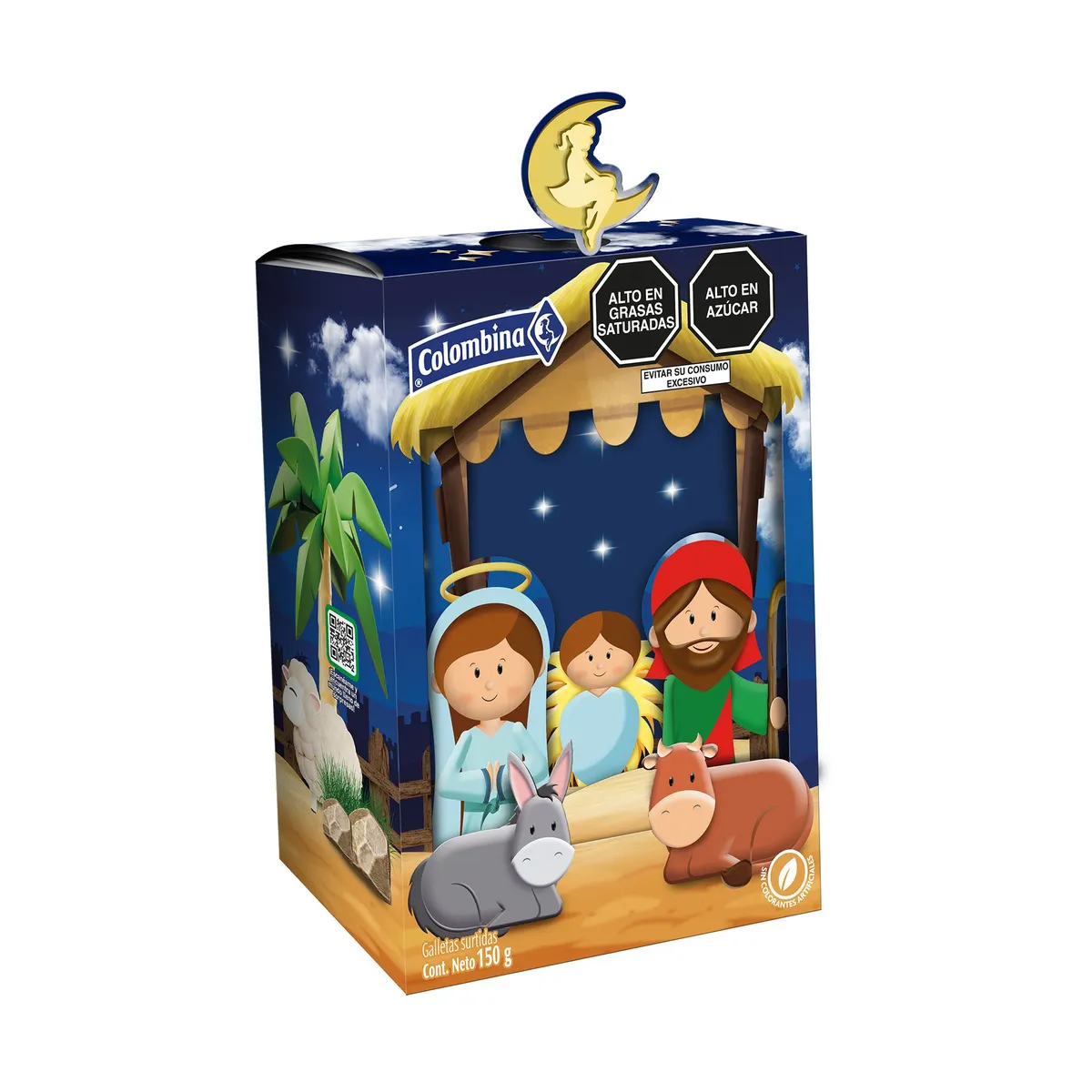 COLOMBINA - Galletas Colombina Pesebre Navidad Empaque 150 g
