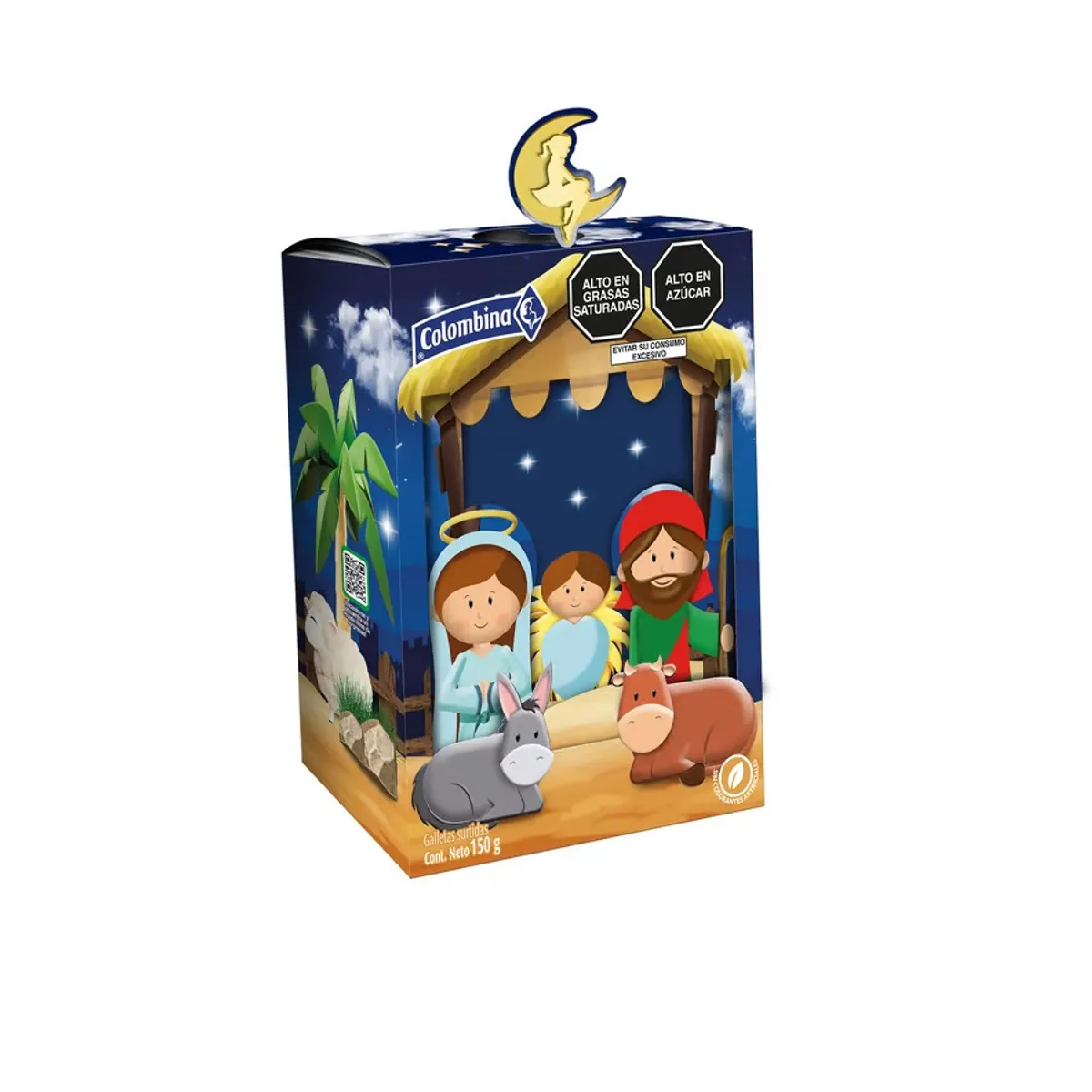 COLOMBINA - Galletas Colombina Pesebre Navidad Empaque 150 g