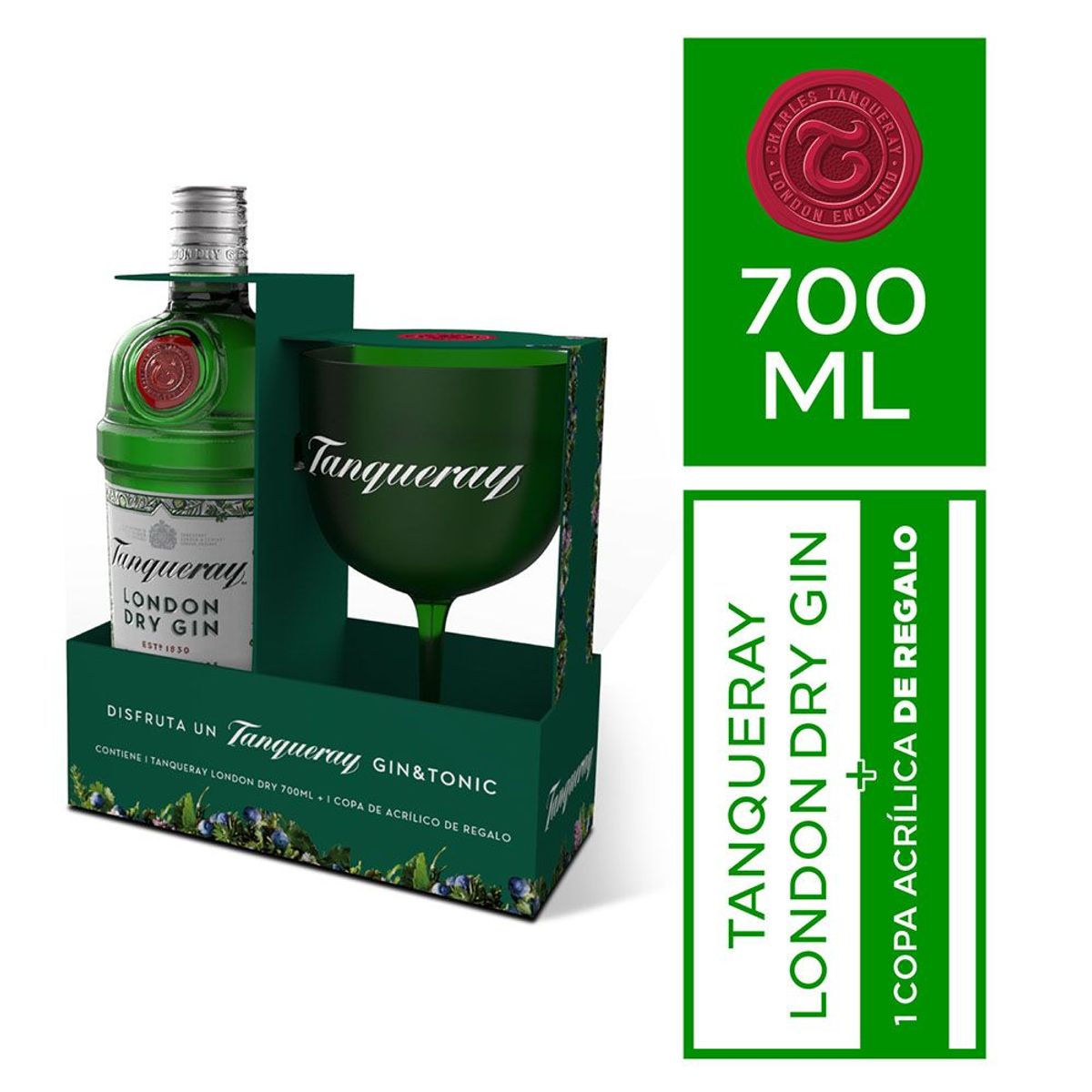 TANQUERAY - Gin Tanqueray London 700 mL + Copa