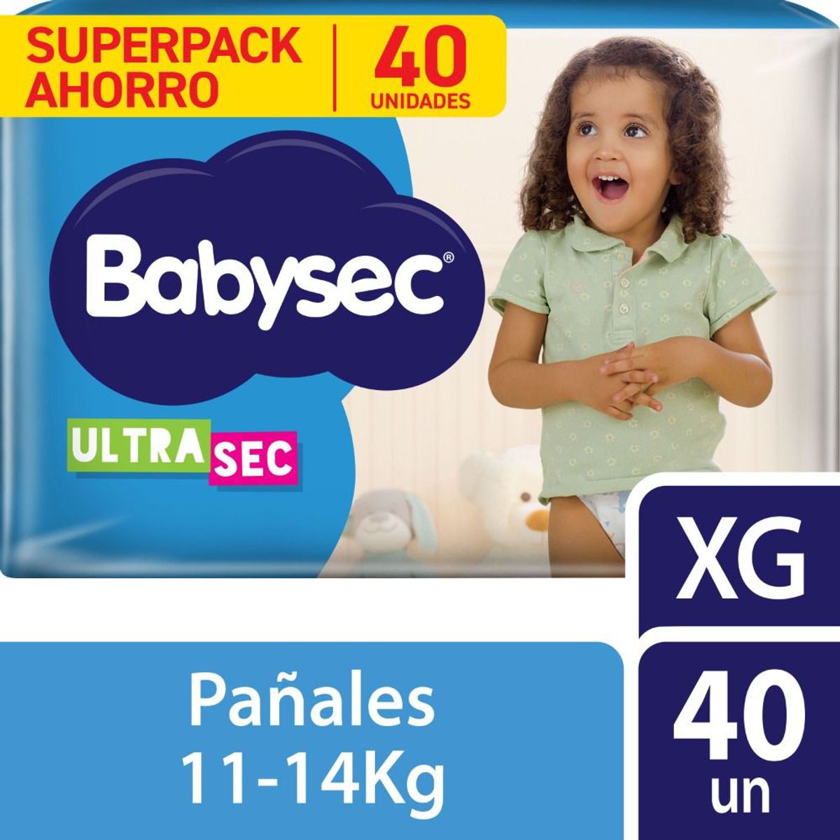 BABYSEC - Pañales Babysec Ultrasec Talla XG Empaque 40 Und