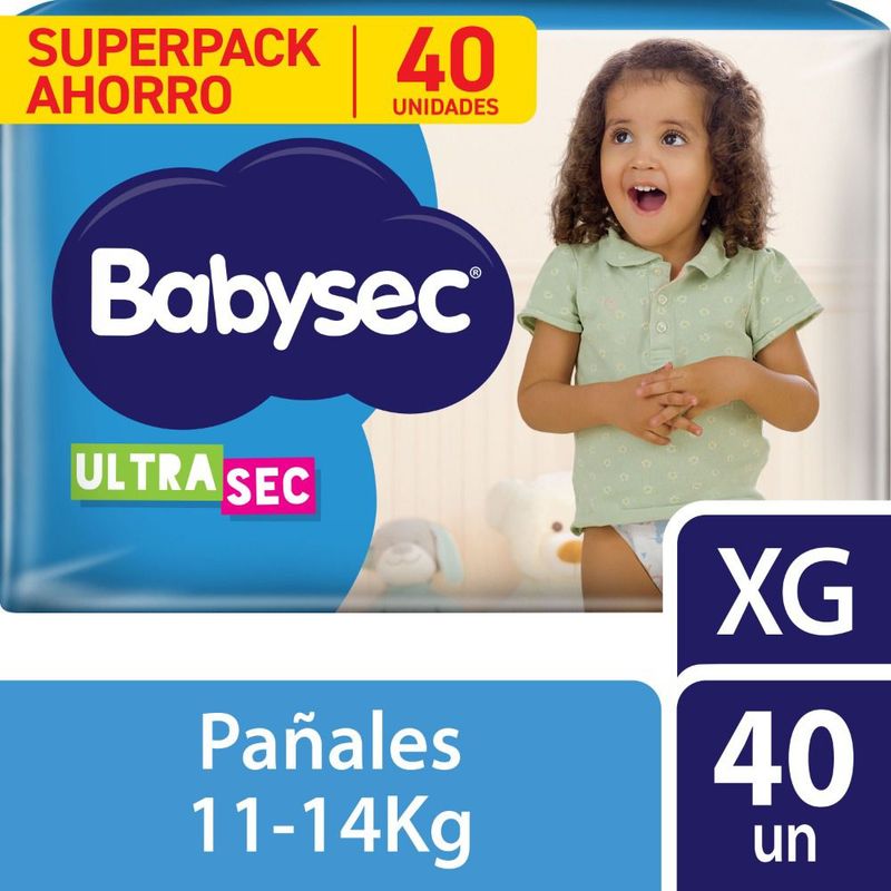 BABYSEC - Pañales Babysec Ultrasec Talla XG Empaque 40 Und