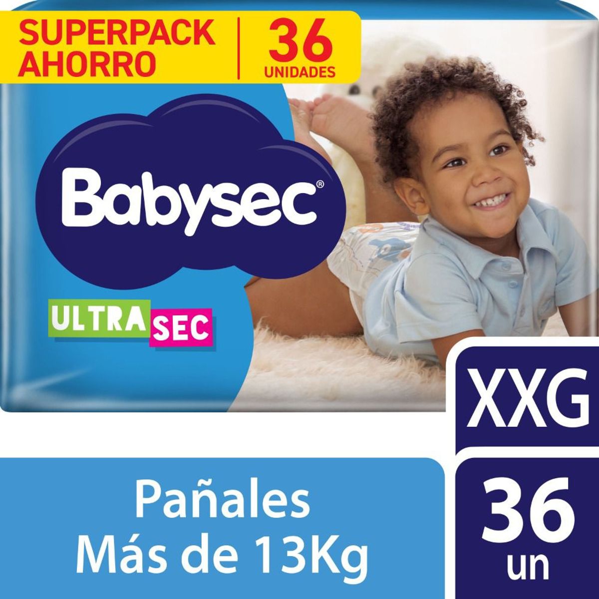 BABYSEC - Pañales Babysec Ultrasec Talla XXG Empaque 36 Und