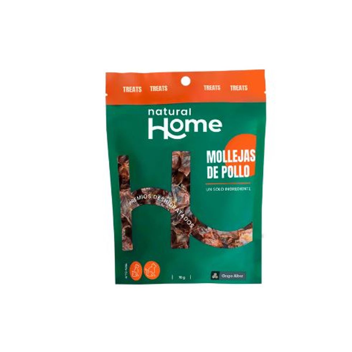NATURAL HOME - Snack para Mascotas Natural Home Mollejas de Pollo Doypack 100 g