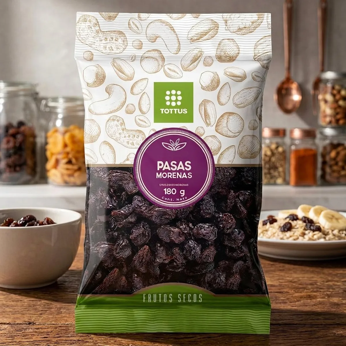 TOTTUS - Pasas Morenas Tottus Empaque 150 g