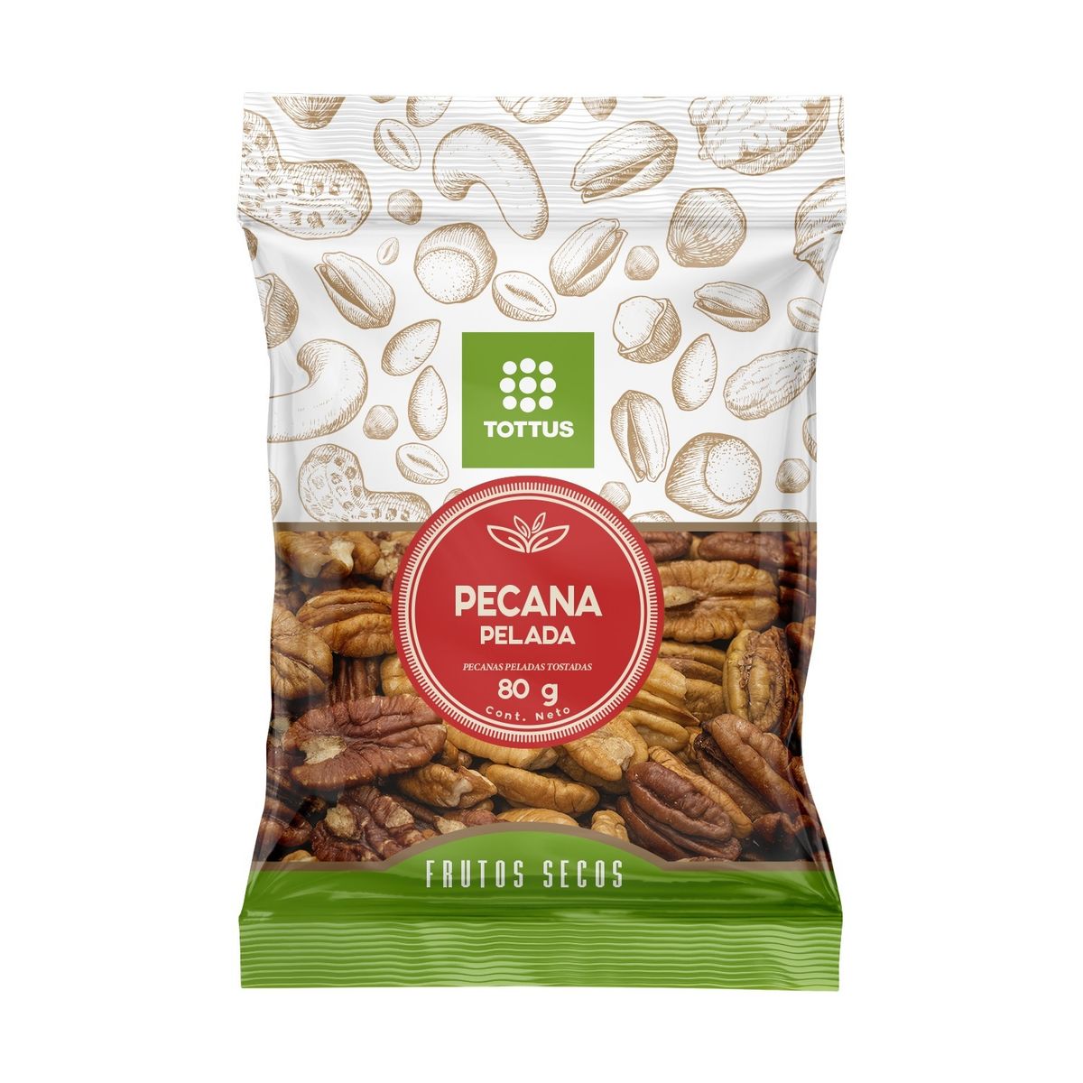 TOTTUS - Pecana Pelada Tottus Empaque 80 g