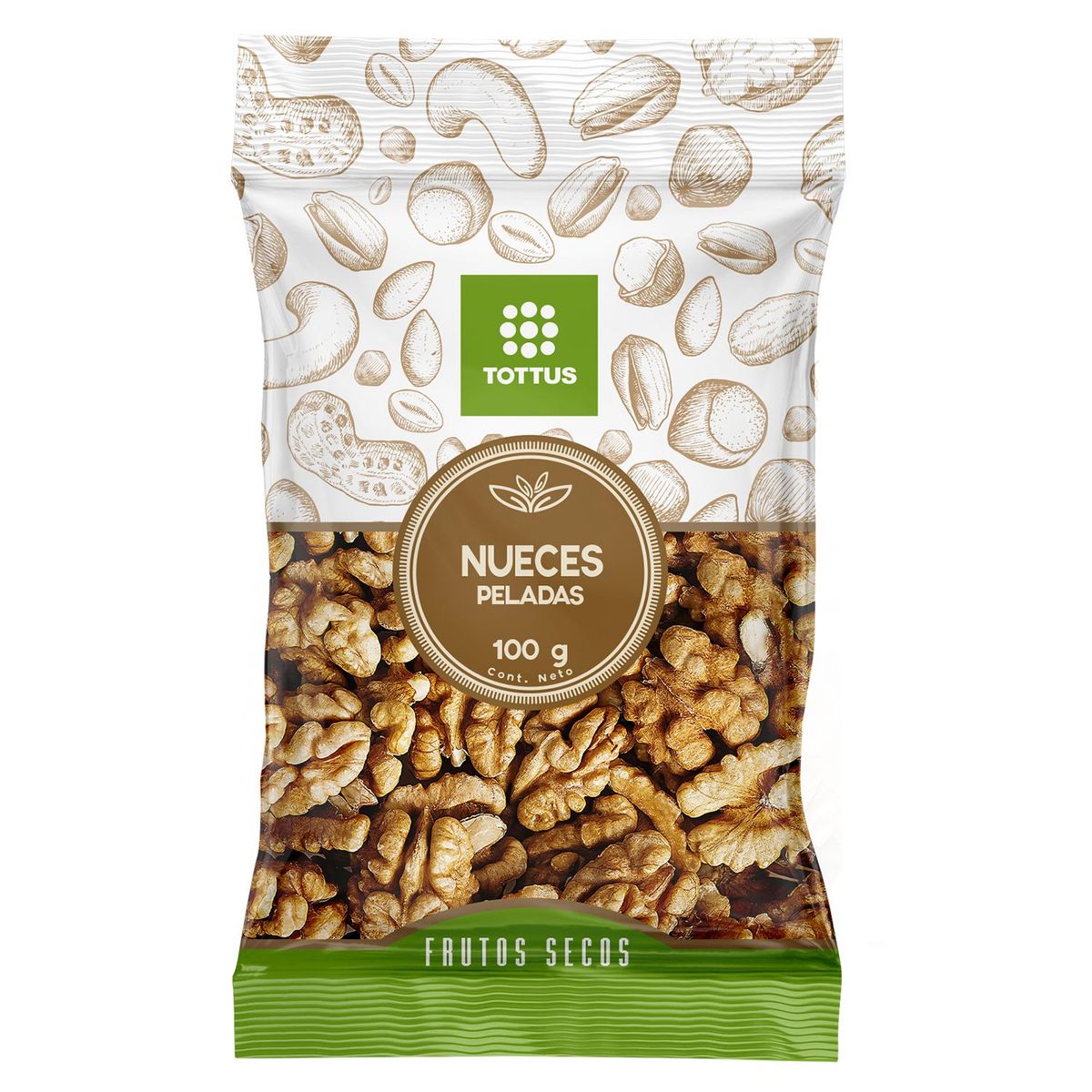 TOTTUS - Nueces Peladas Tottus Empaque 100 g