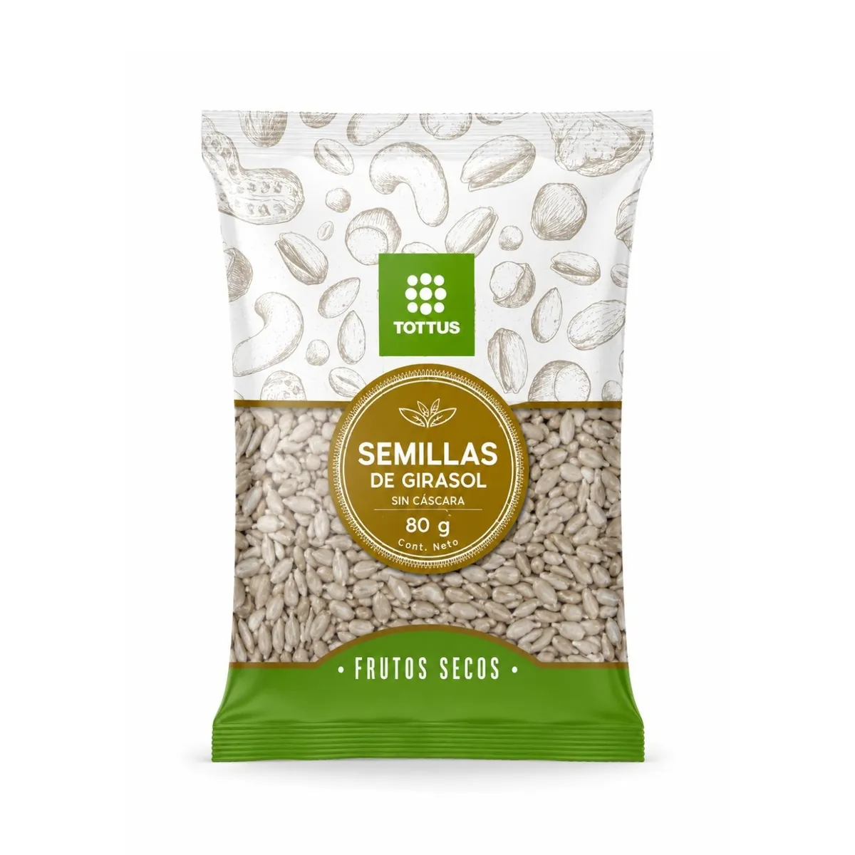 TOTTUS - Semilla de Girasol Tottus Empaque 80 g