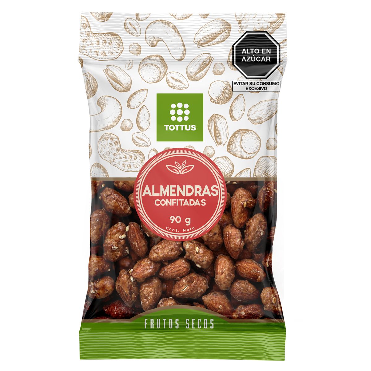 TOTTUS - Almendras Acarameladas Tottus Empaque 90 g