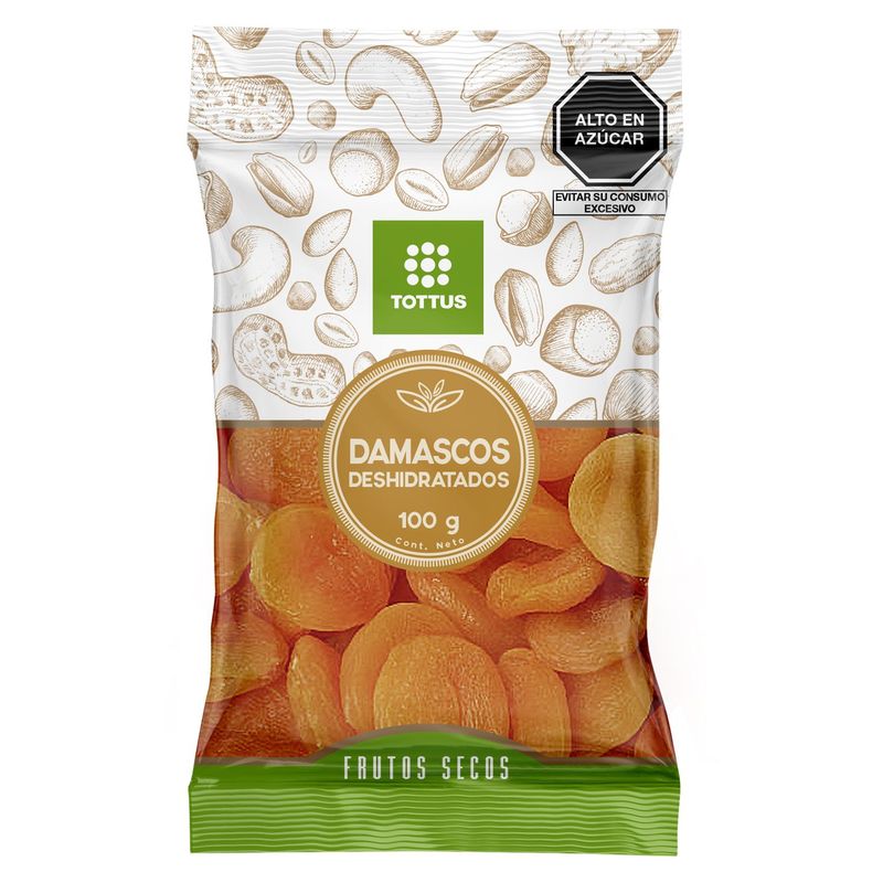 TOTTUS - Damascos Deshidratados Tottus Empaque 100 g