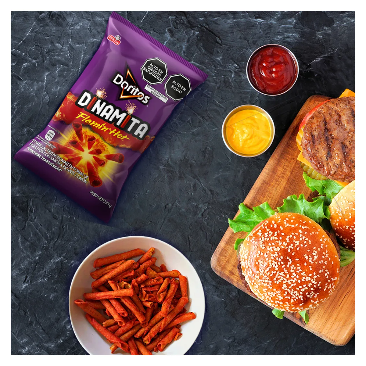 DORITOS - Tortilla Chips Doritos Dinamita Flamin Hot Bolsa 35 g