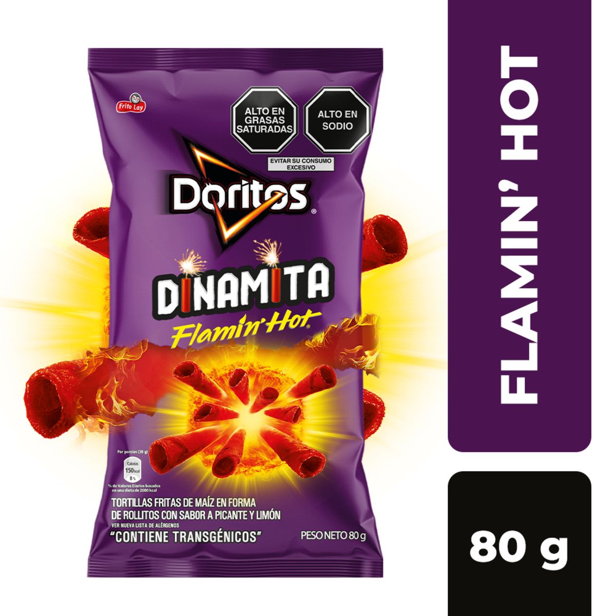 DORITOS - Tortilla Chips Doritos Dinamita Flamin Hot Bolsa 80 g