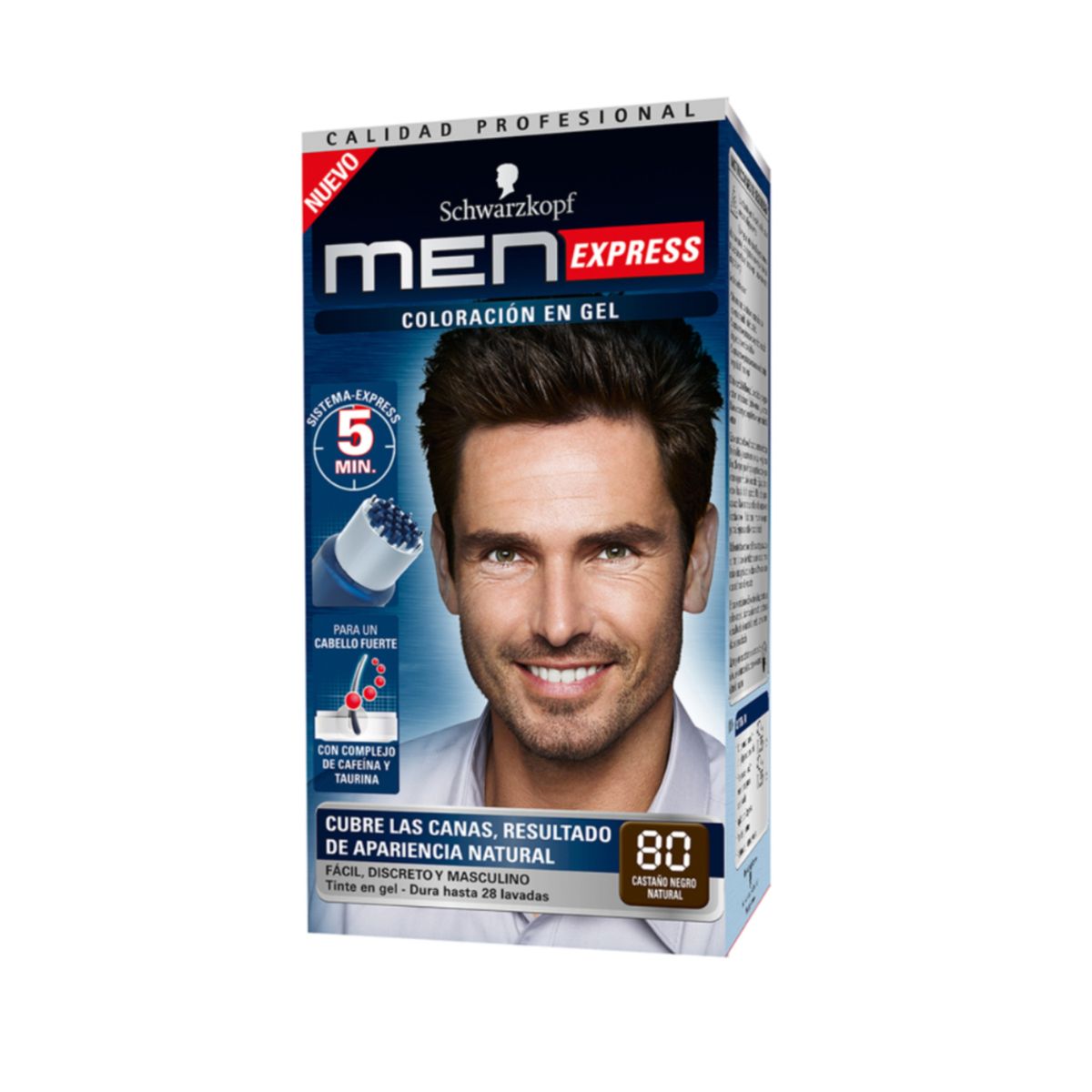 MEN EXPRESS - Tinte Men Express Tono 80 Castaño Negro Natural