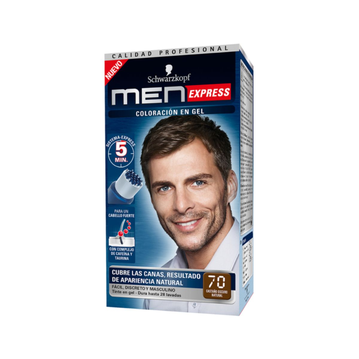 MEN EXPRESS - Tinte Men Express Tono 70 Castaño Oscuro Natural