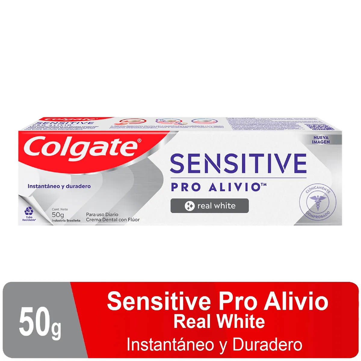 COLGATE - Crema Dental Colgate Sensitive Pro Alivio Real White Envase 50 g