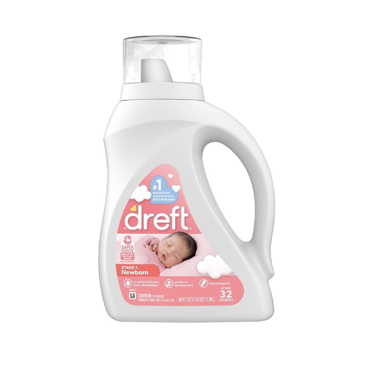 DREFT - Detergente Líquido Dreft Newborn Botella 1.36 L