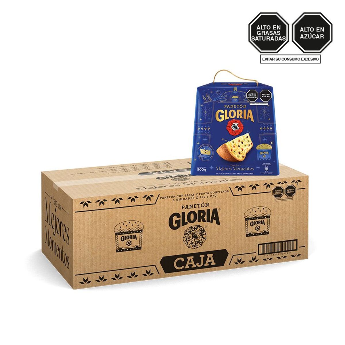 GLORIA - Caja x 6 Panetón Gloria Caja x 900 g