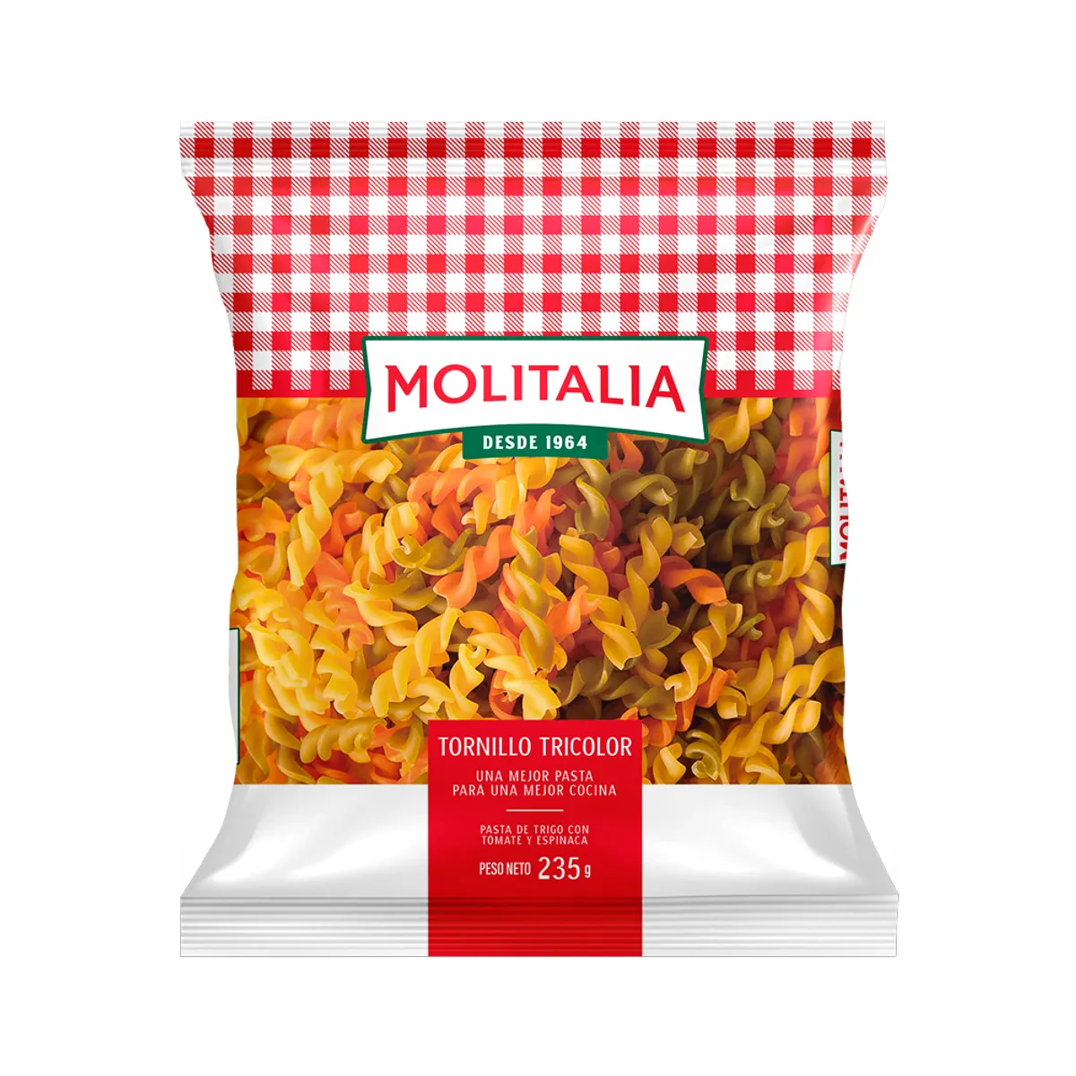 MOLITALIA - Pasta Molitalia Tricolor Bolsa 235 g