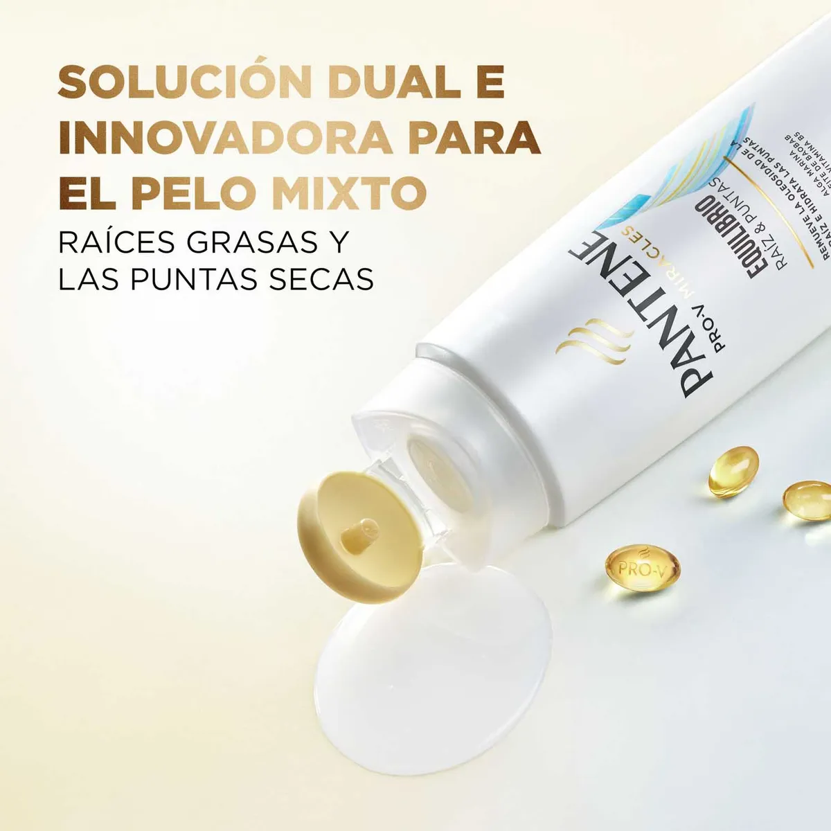 PANTENE - Shampoo Pantene Equilibrio Raíz y Puntas Botella 300 mL