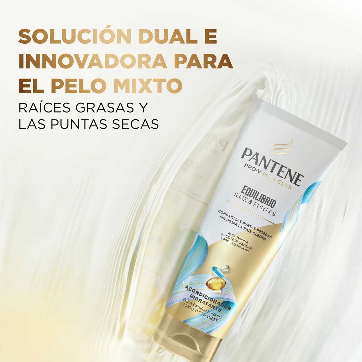 PANTENE - Acondicionador Pantene Equilibrio Raíz y Puntas Botella 250 mL
