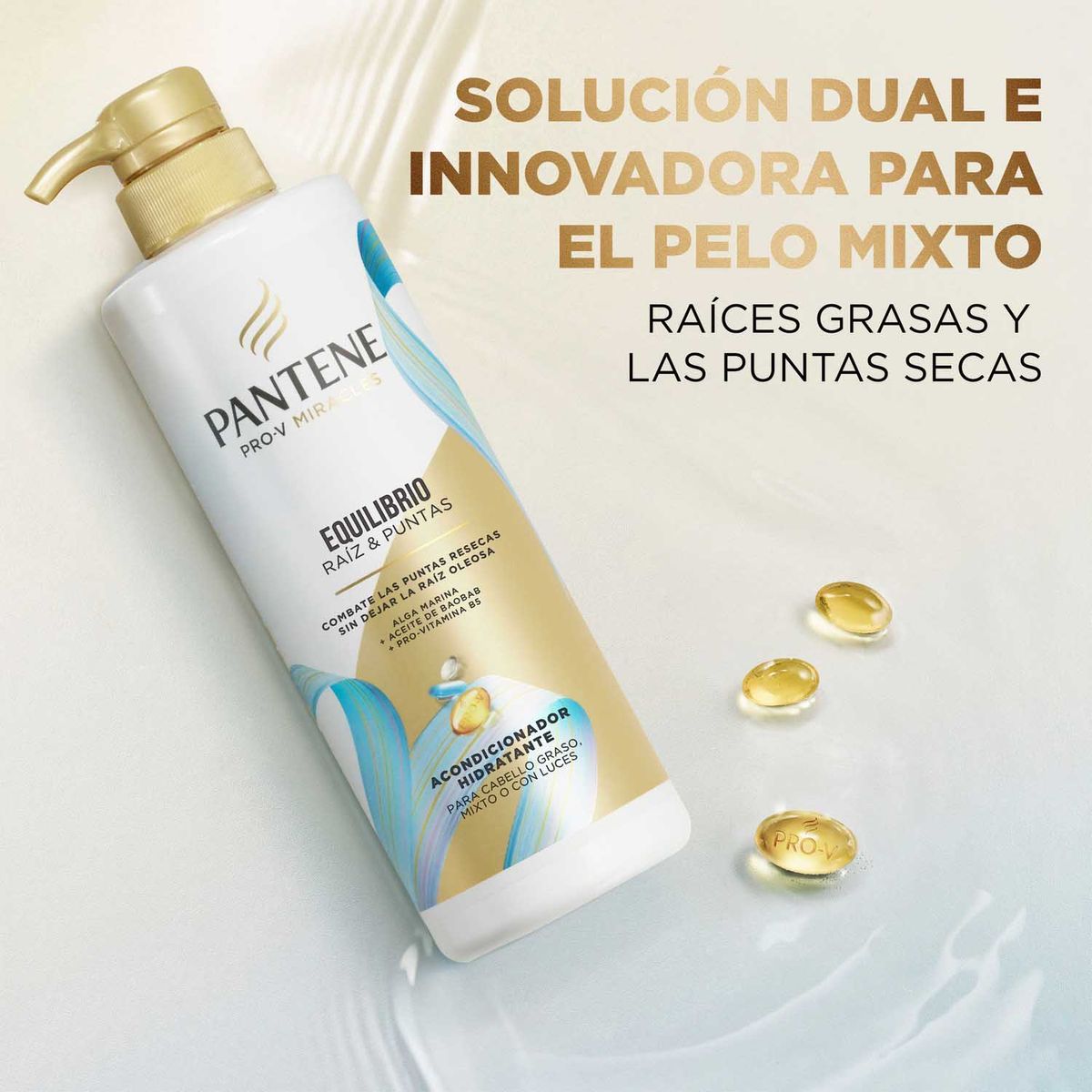 PANTENE - Acondicionador Pantene Equilibrio Raíz y Puntas Botella 510 mL