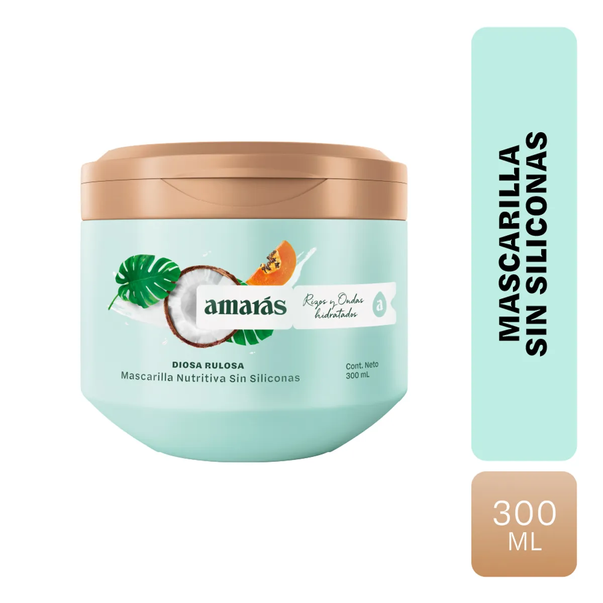 AMARAS - Mascarilla Amarás Diosa Rulosa Pote 300 mL