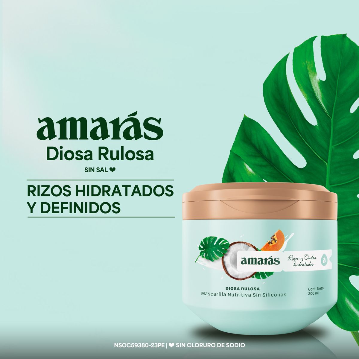AMARAS - Mascarilla Amarás Diosa Rulosa Pote 300 mL