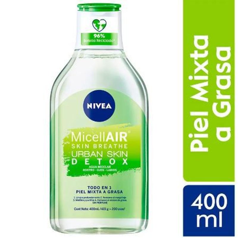 NIVEA - Agua Micelar Nivea Mate Piel Mixta A Grasa Envase 400 mL
