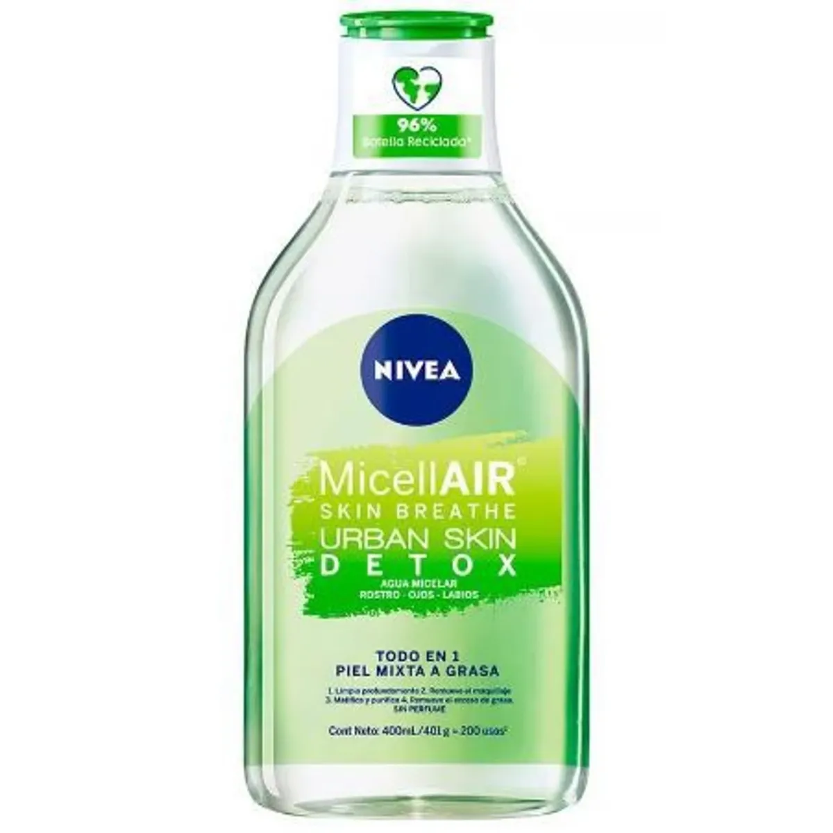 NIVEA - Agua Micelar Nivea Mate Piel Mixta a Grasa Envase 400 mL