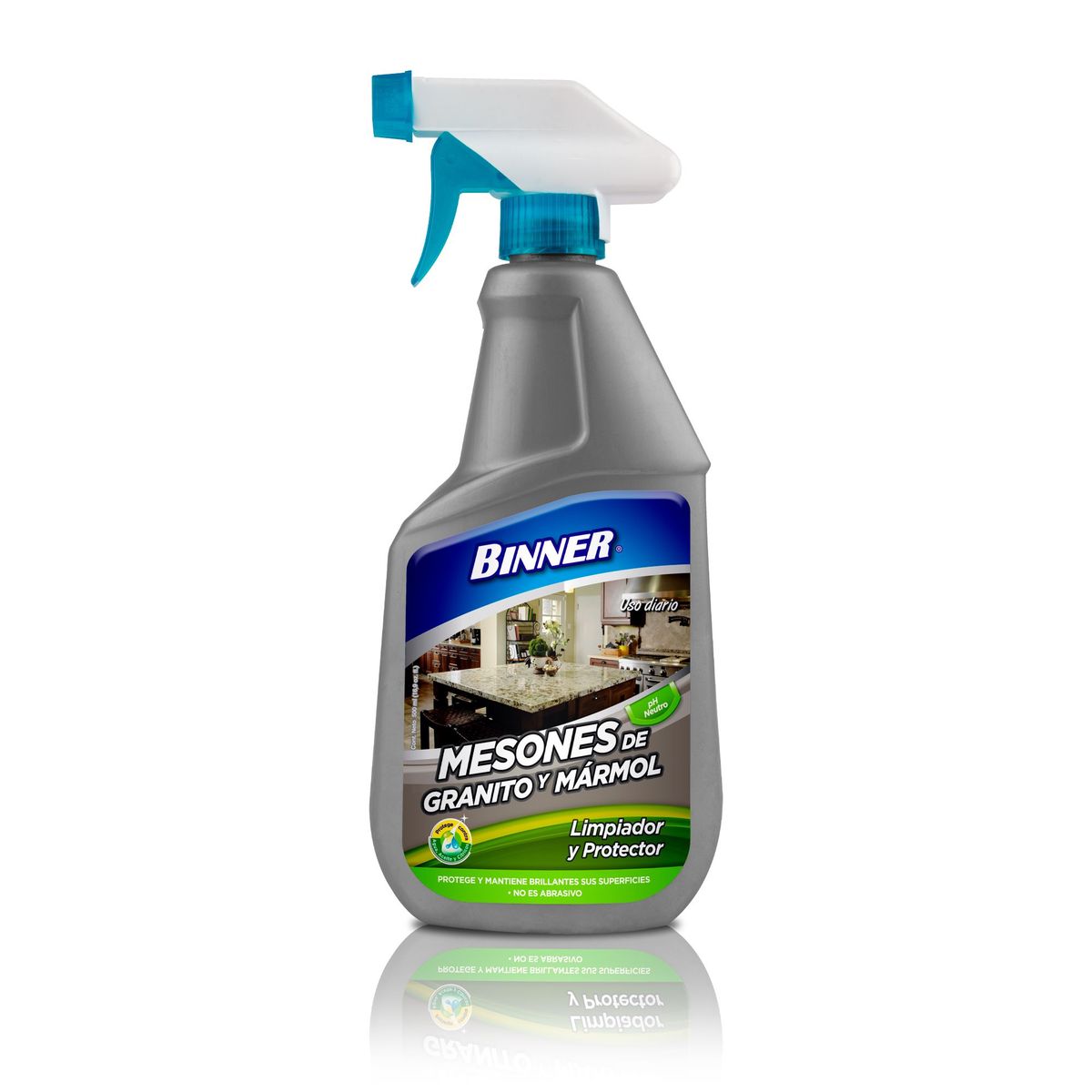 BINNER - Limpiador Protector Binner Mesones Granito y Mármol Cítrico Envase 500 mL