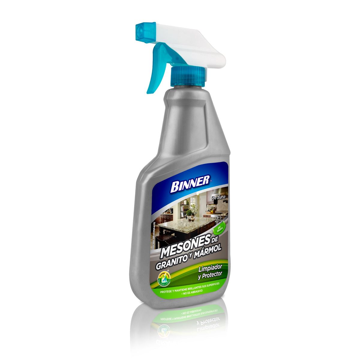 BINNER - Limpiador Protector Binner Mesones Granito y Mármol Cítrico Envase 500 mL