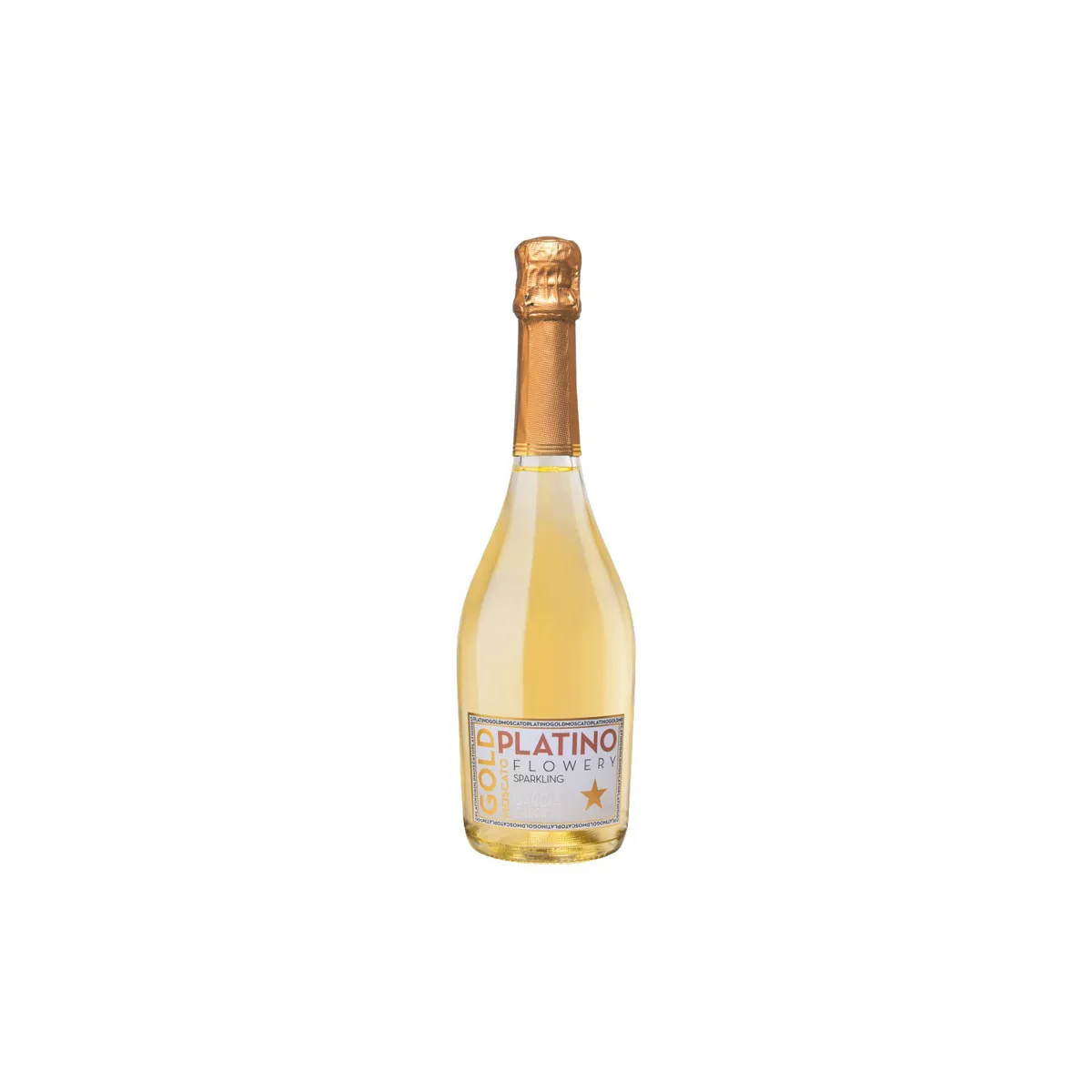 PLATINO FLOWERY - Espumante Platino Flowery Gold Moscato Botella 750 mL