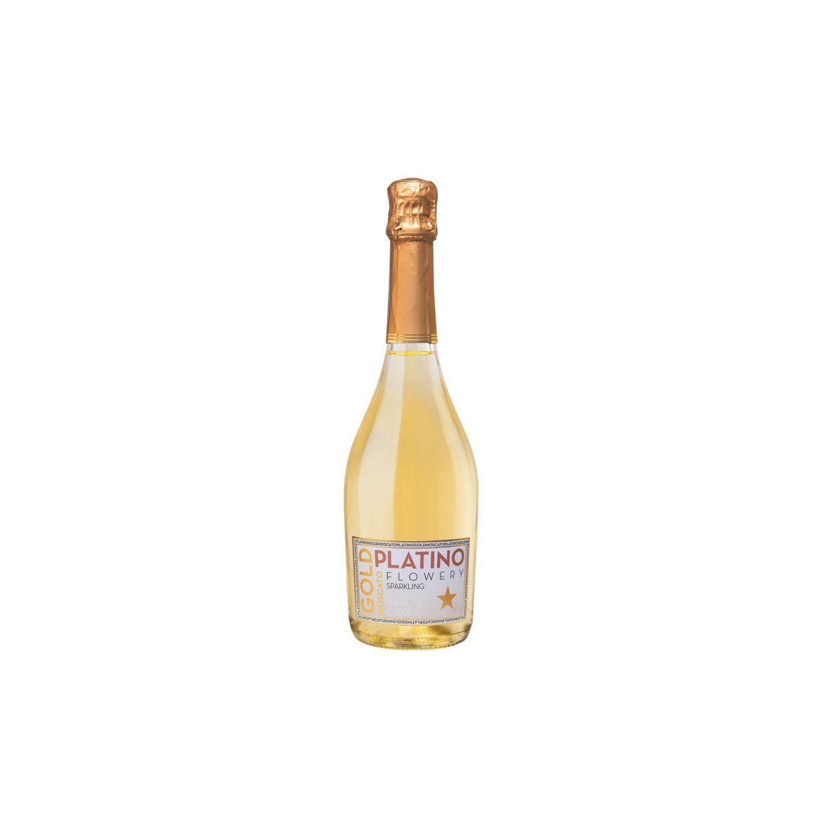 PLATINO FLOWERY - Espumante Platino Flowery Gold Moscato Botella 750 mL