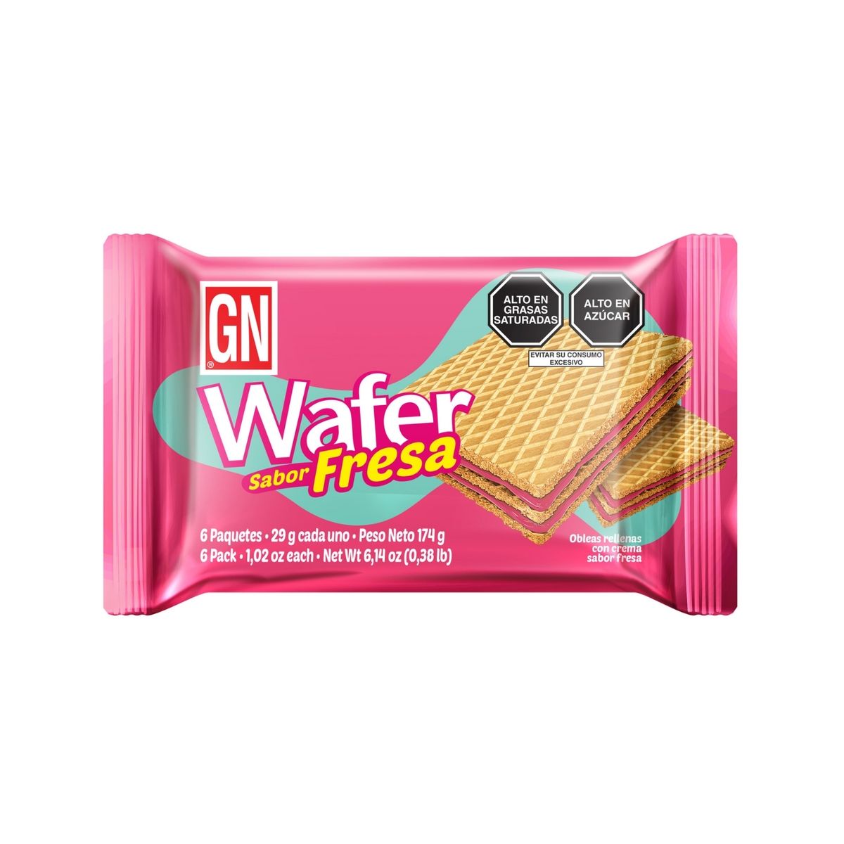 GN - Wafer GN Fresa Sixpack 174 g