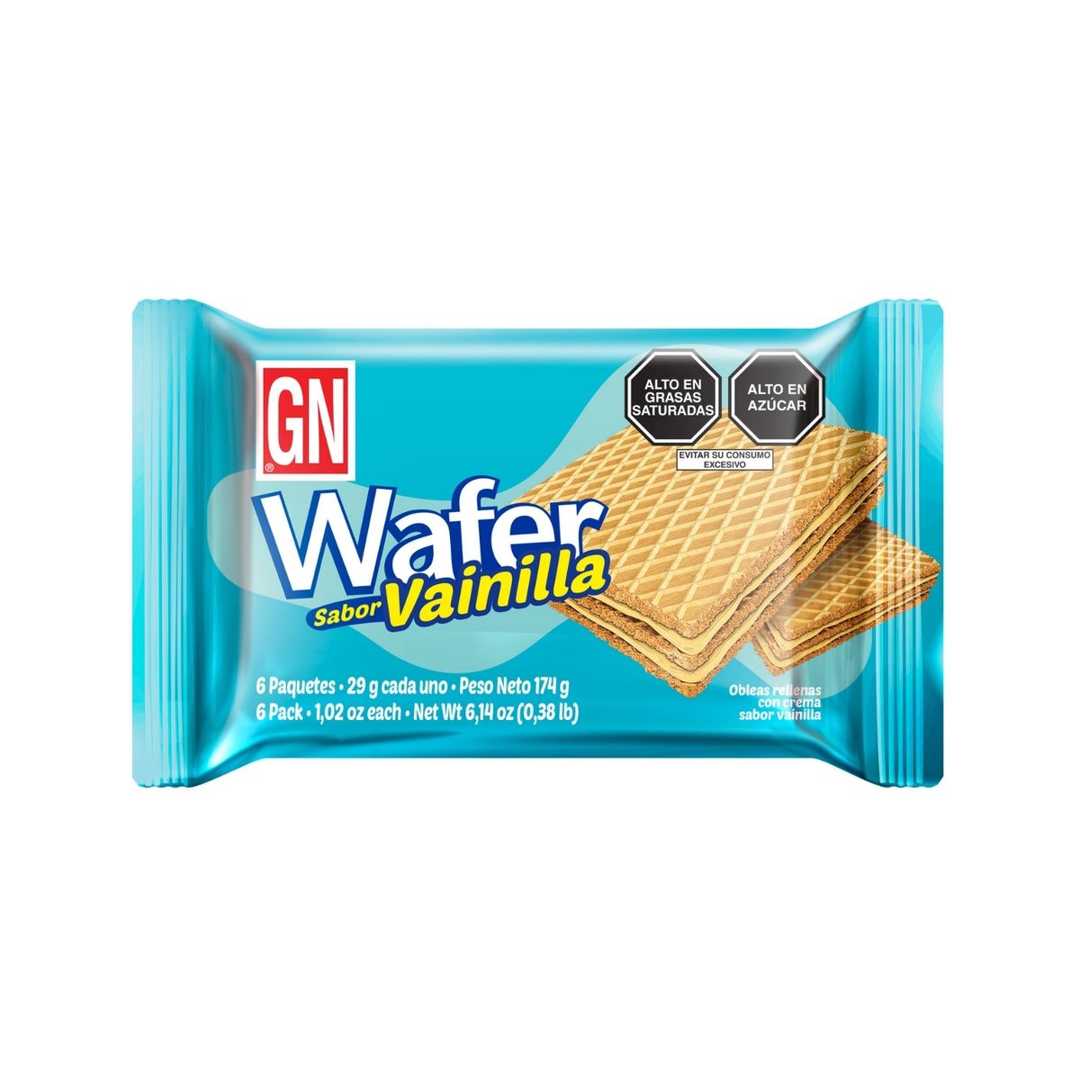 GN - Wafer GN Vainilla Sixpack 174 g