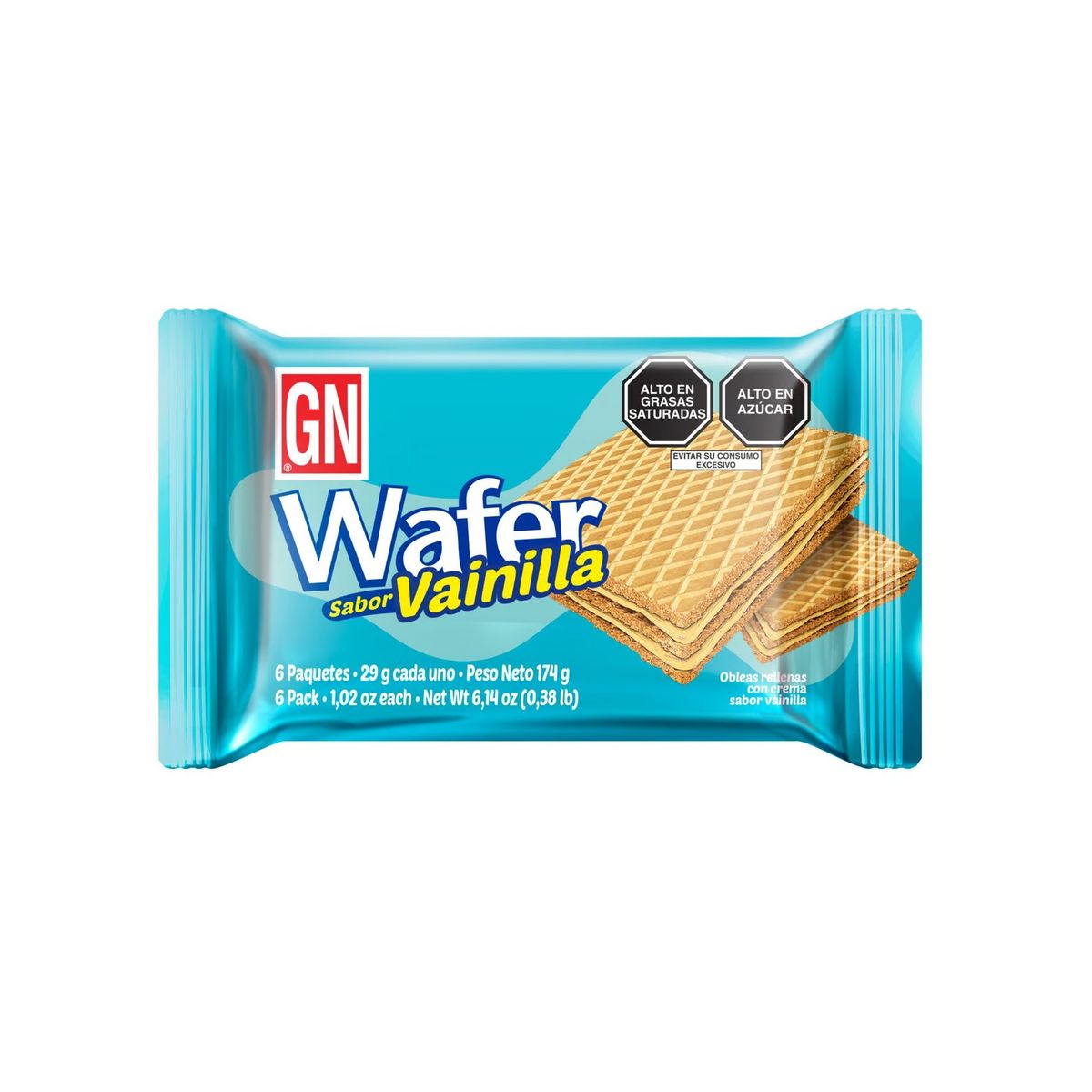 GN - Wafer GN Vainilla Sixpack 174 g