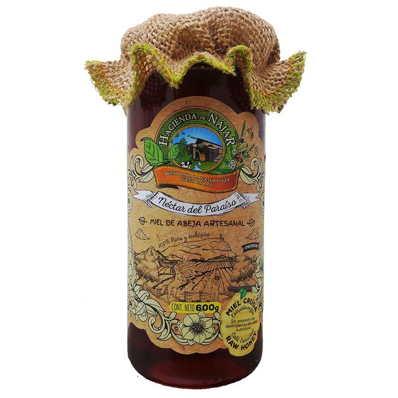 HACIENDA DE NAJAR - Miel Hacienda de Najar de Abeja Cruda Envase 600 g
