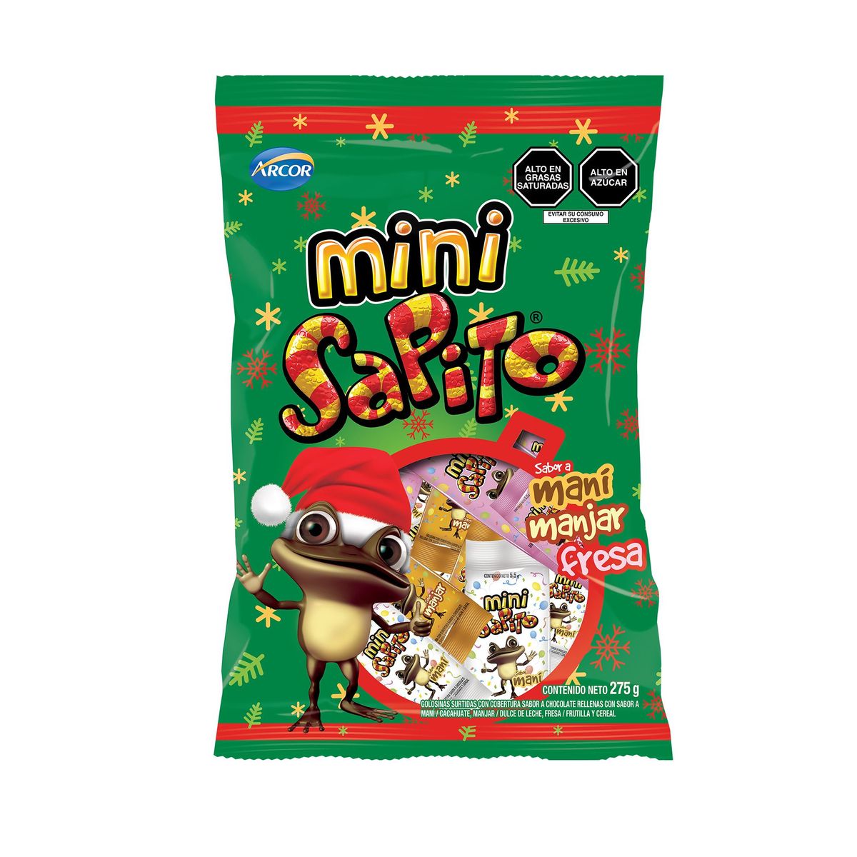 SAPITO - Chocolates Mini Sapito Navidad Bolsa 275 g