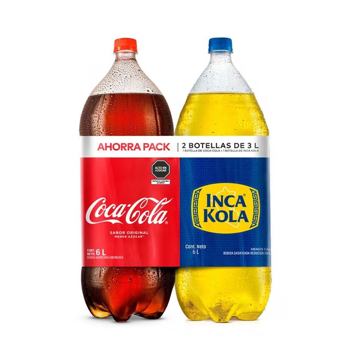 COCA COLA - Gaseosa Inka Cola 3 L + Coca Cola 3 L