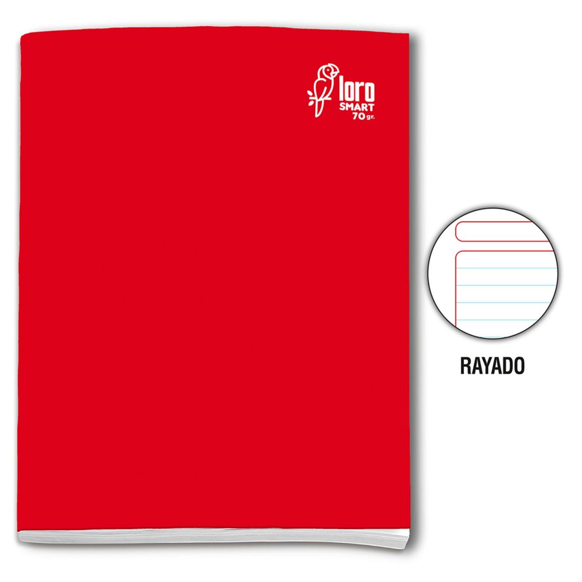 LORO - Cuaderno Rayado Loro Deluxe 80 Hojas