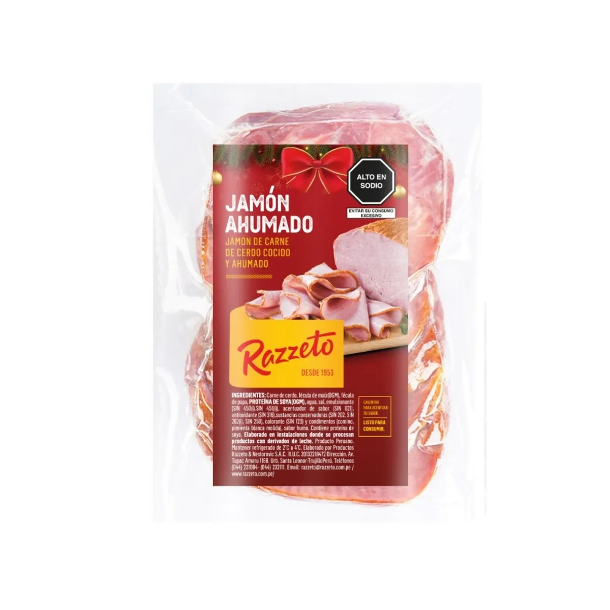 RAZZETO - Jamón Ahumado Razzeto Empaque 450 g