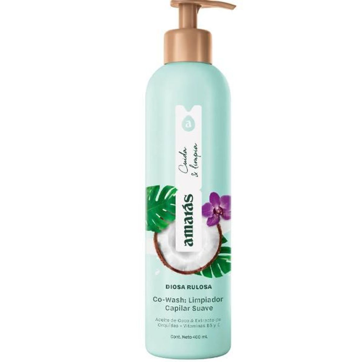 AMARAS - CoWash Limpiador Capilar Amarás Diosa Ruolsa Botella 400 mL