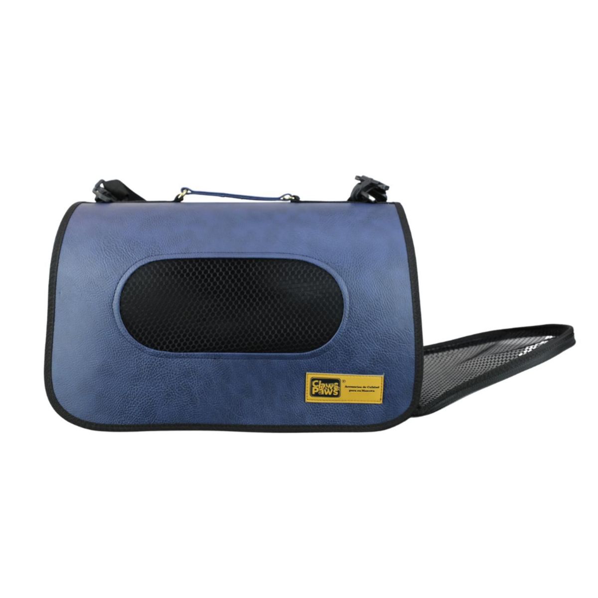 CLAWS PAWS - Transportador de Cuero para Mascota Claws Paws Talla 3 Azul 55x27x29 cm