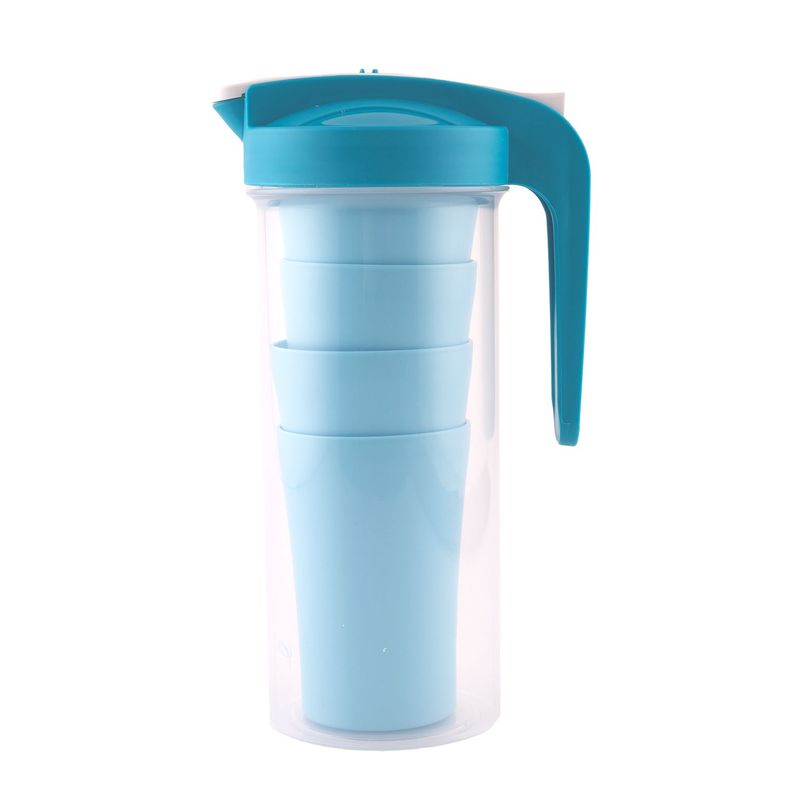 CASA JOVEN - SET X 5 JARRA PLASTICO Y 4 VASOS