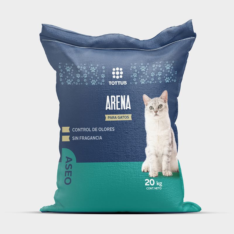 TOTTUS - ARENA PARA GATO SIN PERFUME TOTTUS 20 KG