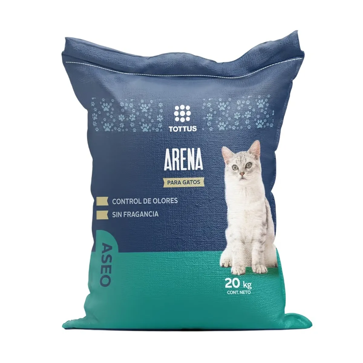 TOTTUS - Arena para Gato Sin Perfume Tottus Bolsa 20 Kg